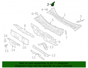Windscreen wiper seal right Mitsubishi Eclipse Cross 18-20