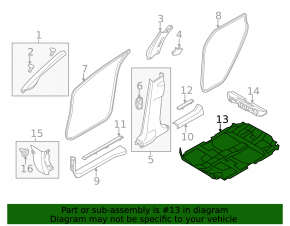 Nissan Murano z51 09-09 floor covering