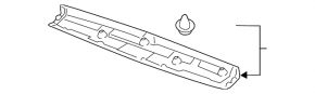 Kia Sportage 17-22 black upper trunk lid trim