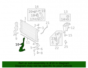 Radiator deflector left Audi A4 B8 08-12 2.0T