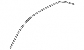 Roof and vent trim left Audi A4 B8 08-16 sedan matte