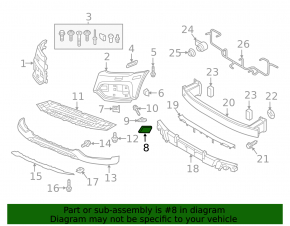 Headlight washer plug left Audi Q3 8U 16-18