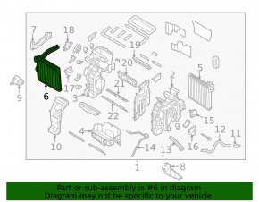 Kia Forte 4D 14-18 heater core