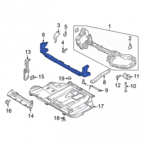 Ford Transit Connect MK2 13-18 lower TV bar