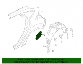 Right ventilation shield for Ford Focus mk3 11-18