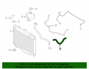 Upper cooling pipe Ford Ecosport 18-22 2.0