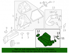 Air duct for BMW 3 G20 19- 2.0T manifold