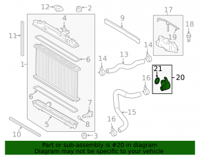 Thermostat housing Lexus ES300h 13-18