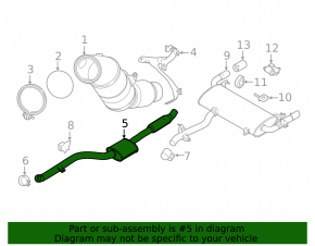 Exhaust line middle part BMW X3 G01 18-22 2.0T
