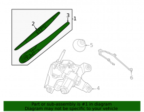 Rear wiper arm Nissan Murano 25-26