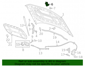 Hook of the hood lock VW Atlas 18-20 prerest
