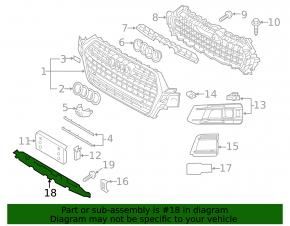 Lower grille front bumper Audi Q7 16-19