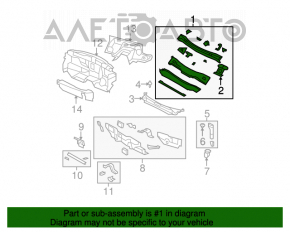 Wiper pan metal Chrysler 200 4d 11-14