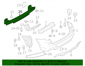 BMW X3 F25 11-17 Rear Bumper Reinforcement