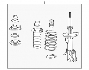 Front Left Shock Absorber Assembly for Acura MDX 07-13