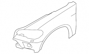 Front right wing BMW X5 E70 07-10 under washer prerest