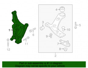 Front left axle Kia Sorento 16-18 FWD