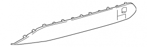 Rear bumper center lip Toyota Prius 50 16-18