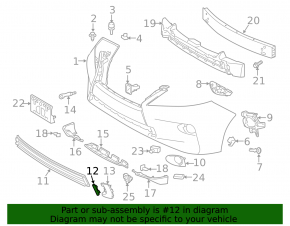 Chrome plug front bumper right Lexus RX350 RX450h 13-15 rest