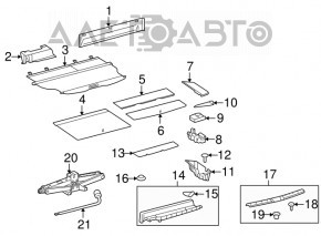 Front trunk floor for Toyota Highlander 2013