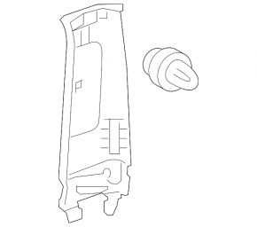 Center pillar trim upper belt left Lexus NX200t NX300 NX300h 15-21 beige