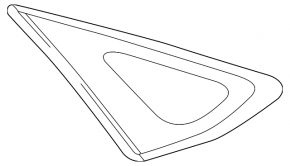 Window blind glass rear right Lexus RX350 RX450h 10-15 chrome