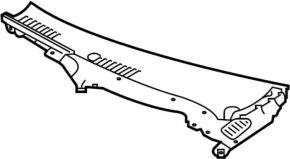 Windscreen wiper grille plastic left Infiniti Q50 14-20