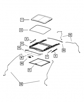 Hatch mechanism frame Dodge Durango 11-13