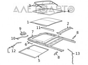 Hatch mechanism frame Dodge Durango 11-13