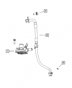 Thermostat housing Fiat 500L 14-19 1.4T