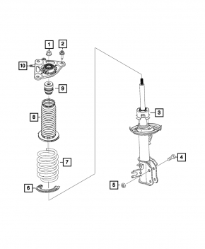 Rear left shock absorber Jeep Compass 17-21