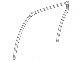 Rear left glass seal Honda Accord 23-