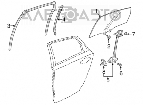 Rear left window seal for Honda Accord 18-22