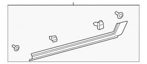 Left side sill for Toyota FJ Cruiser 2007-2014