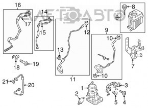 Power steering pump Porsche Cayenne 958 11-17 Hybrid broken fasteners
