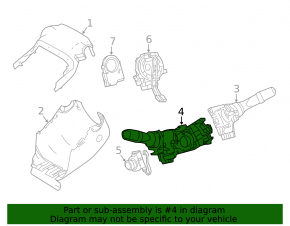 Lexus ES300h ES350 13-18 steering column switch assembly with adjustable steering wheel