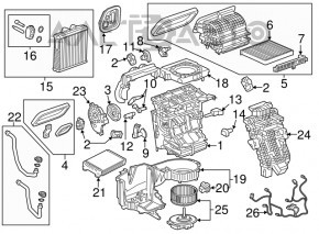 Chevrolet Volt 16- heater radiator