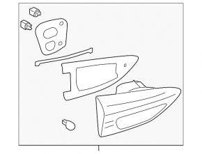 Light inside trunk lid left Subaru b9 Tribeca