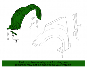 Front right mudguard Hyundai Veloster 12-15