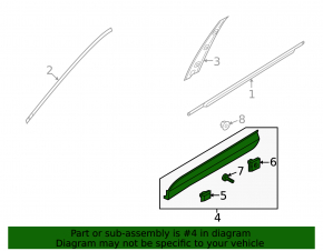 Hyundai Santa FE 19-23 silver lower front left door trim