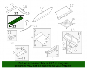 Rear shelf for Audi A4 B8 13-16 black