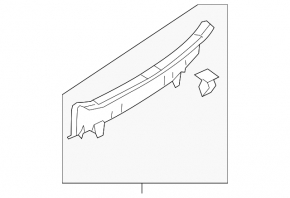 Audi A4 B8 08-16 sedan trunk opening trim, broken fasteners, worn, scratches