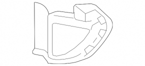 Bracket behind the grille of the front bumper right Porsche Cayenne 958 11-14