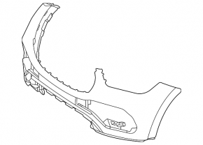 Front bumper bare Mercedes GLE 350 450 20-23 AMG pkg