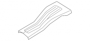 Door sill trim rear left Ford Explorer 11-15 black