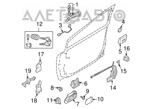 Front left door lock Mazda CX-7 06-12