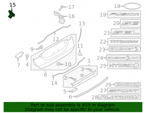 Rear view camera for the Ford Fusion mk5 17-20