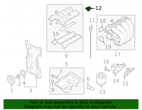 Mazda 3 14-18 BM oil filler cap