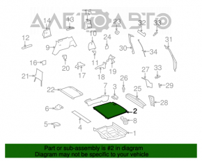Trunk floor Mercedes X164 GL beige