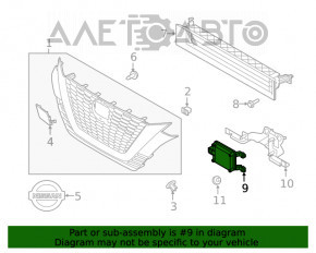 Radar cruise distronic Nissan Rogue Sport 17-22 with bracket